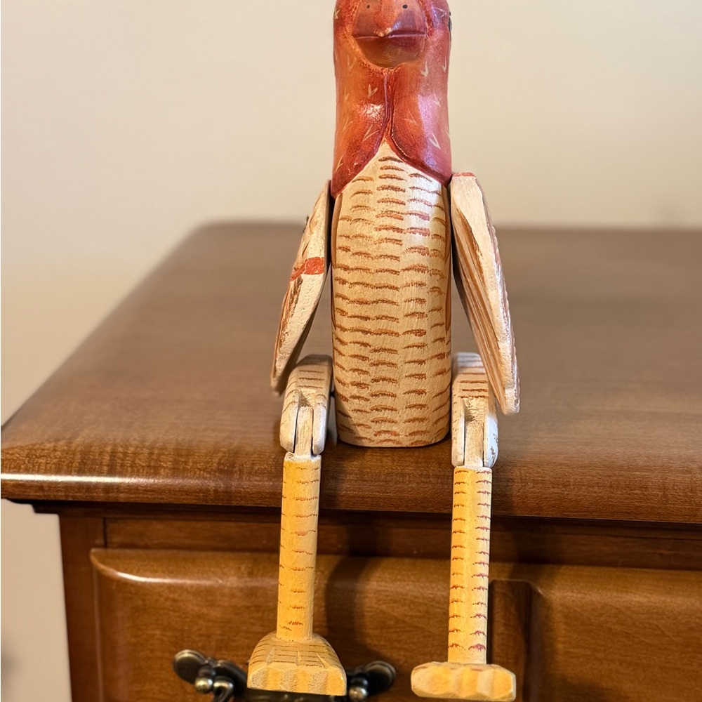Vintage Handcrafted Wooden Rooster Shelf Sitter - Picture 2 of 4
